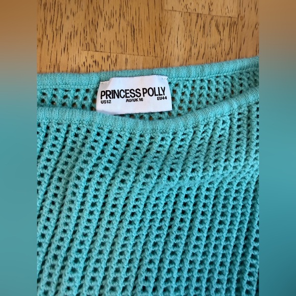 Princess Polly Auralia Knit Maxi Skirt & Top set Blue/Cream Ombre US Size 12 - Picture 8 of 10